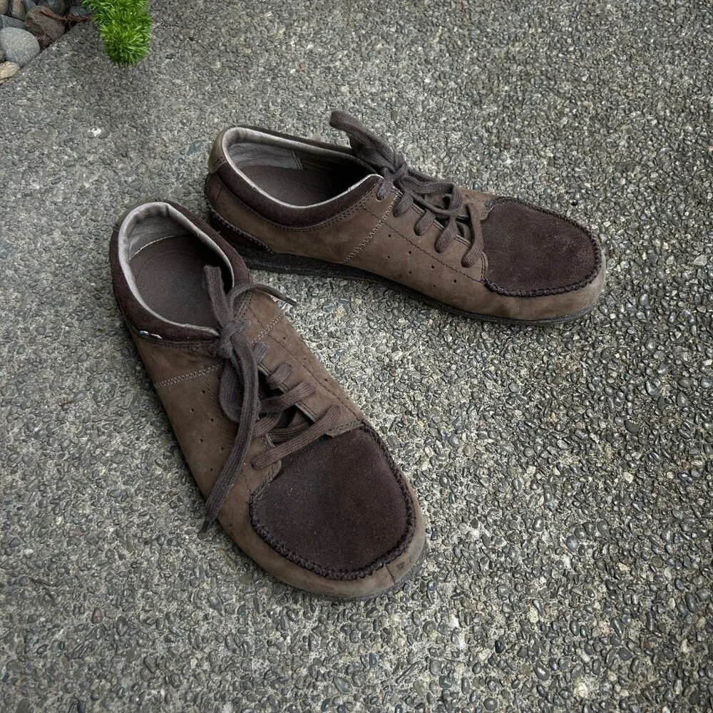 The North Face Brown Suede Lace Up Casual Shoes Cork insoles Size 12